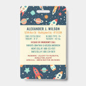 外クール域のカスタム写真の子の識別 バッジ (裏面)