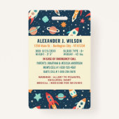 外クール域のカスタム写真の子の識別 バッジ (裏面)