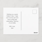 外クール外パパ愛好家のパパ ポストカード (裏面)