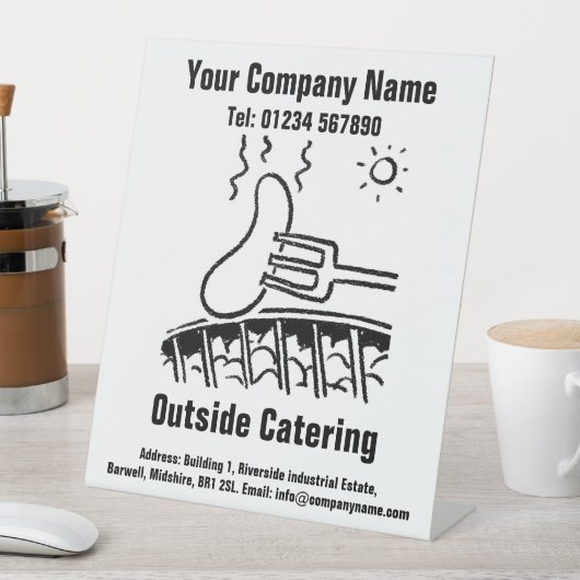 外ケータリング又は通りフードトラック 台座サイン (インサイチュ)