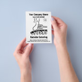 外ケータリング漫画デザインフライヤー チラシ (手)