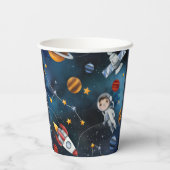 外パーソナライズされた空イラストレーション第1誕生日 紙コップ (裏面)