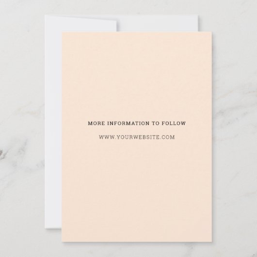 外モダンミニマル自然ヒルズ日付を保存 招待状 (裏面)