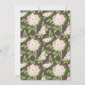 外モダン素朴水カラーフローラ結婚の 招待状 (裏面)