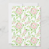 外モダン素朴水カラーフローラ結婚の 招待状 (裏面)