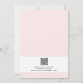 外モダン素朴水カラーフローラ結婚の 招待状 (裏面)