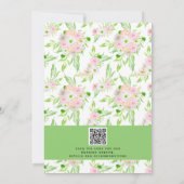 外モダン素朴水カラーフローラ結婚の 招待状 (裏面)