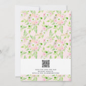 外モダン素朴水カラーフローラ結婚の 招待状 (裏面)