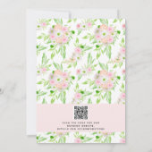 外モダン素朴水カラーフローラ結婚の 招待状 (裏面)