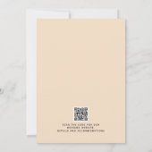 外モダン素朴水カラーフローラ結婚の 招待状 (裏面)