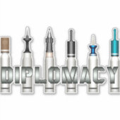 「外交」カスタムカットビニル シール (正面)