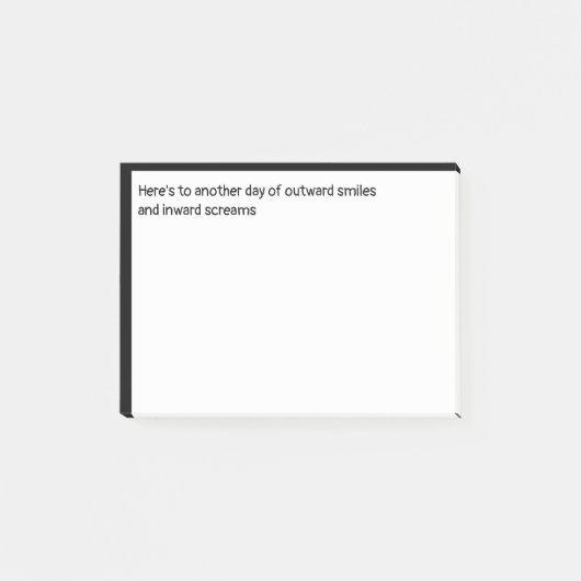 外側のスマイルと内側の悲鳴おもしろいの作業場所 ポストイット (正面)