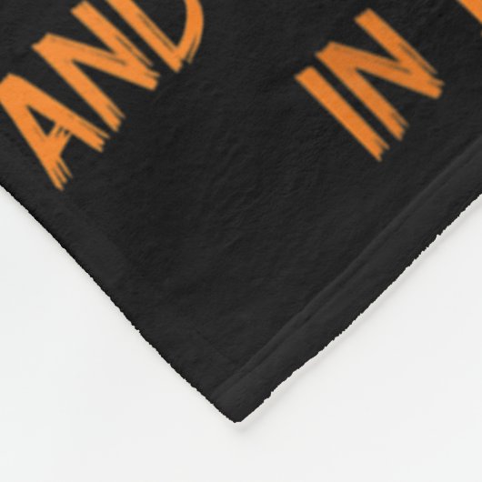 外側のトランプオレンジアンチ切り札のハロウィー フリースブランケット (角)