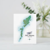 外側のヘブリデス・スコットランドの地図 ポストカード (スタンド正面)