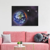 外側の端に表示される地球 キャンバスプリント (インサイチュ (リビング))