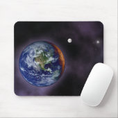 外側の端に表示される地球 マウスパッド (マウス)