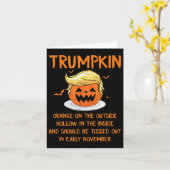 外側はトランプキンオレンジ、内側は反トランプハロウィン カード (黄色い花)