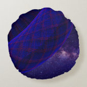 外側空間円枕の青いドーナツ ラウンドクッション (裏面)