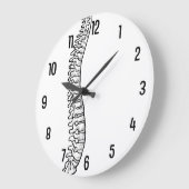 外側脊髄カイロプラクターアクリル壁時計 ラージ壁時計 (傾斜)