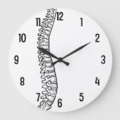 外側脊髄カイロプラクターアクリル壁時計 ラージ壁時計 (正面)