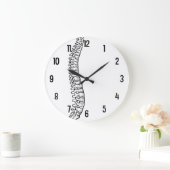 外側脊髄カイロプラクターアクリル壁時計 ラージ壁時計 (ホーム)