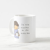 外側|のおもしろいな喜劇的なコーヒー・マグだけで気づかせて下さい コーヒーマグカップ (正面左)