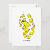 外側/内側抽象芸術。 ポストカード (正面/裏面)