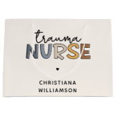 外傷パーソナライズされたナース外傷看護 ラージペーパーバッグ (正面)