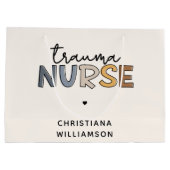 外傷パーソナライズされたナース外傷看護 ラージペーパーバッグ (裏面)