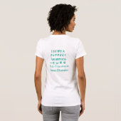 外傷後ストレス障害ティール(緑がかった色)リボンシャツ Tシャツ (裏面フル)