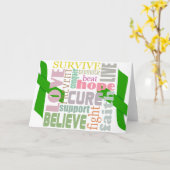 外傷性の脳損傷のインスピレーションの挨拶状 カード (黄色い花)