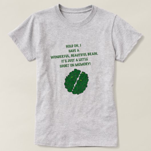 外傷性脳損傷が記憶に不足 Tシャツ (デザイン正面)