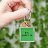 外傷性脳損傷サバイバー TBI 緑の医療 キーホルダー (手)