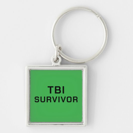 外傷性脳損傷サバイバー TBI 緑の医療 キーホルダー (正面)