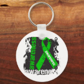 外傷性脳損傷認識度グランジリボン キーホルダー (正面)