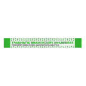 外傷性脳損傷認識度パターンリボン グログランリボン (正面)