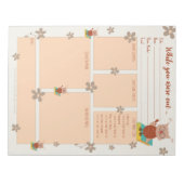 外出中に代替型枠Owlメモ帳 ノートパッド (正面)