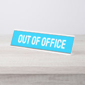 外出中の青 デスクネームプレート (正面)