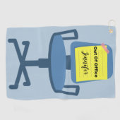 外出中 ゴルフタオル (横)