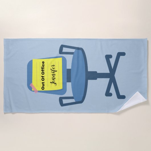 外出中 ビーチタオル (正面)