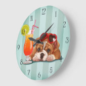 外出中 ラージ壁時計 (傾斜)