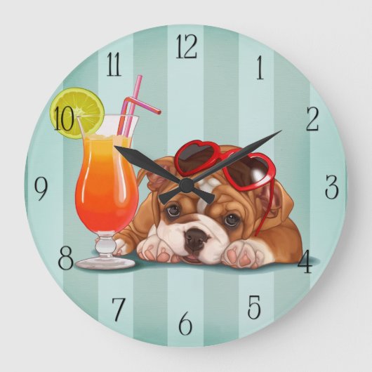 外出中 ラージ壁時計 (正面)