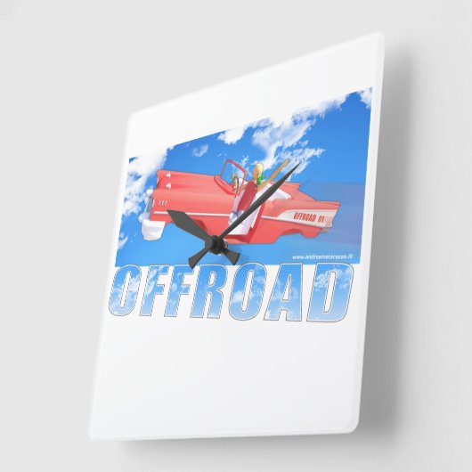 外出 – 01  スクエア壁時計 (傾斜)