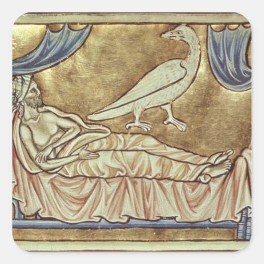 外国から知られるカラドリオスの鳥 スクエアシール (正面)