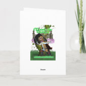 外国のイースターのウサギが付いているかわいいイースターカード シーズンカード (裏面)