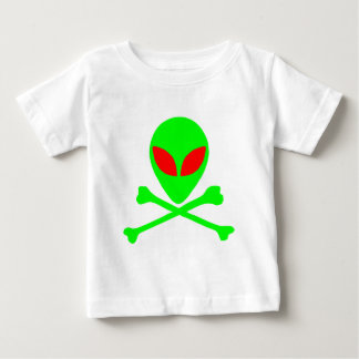 外国のスカル及び骨 ベビーTシャツ