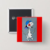 外国のドラマーボタン 缶バッジ (正面&裏面)