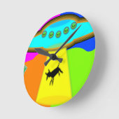 外国の外転 ラウンド壁時計 (傾斜)