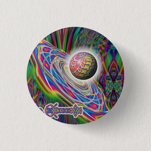 外国の宇宙船ボタン 缶バッジ (正面)