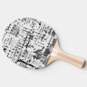 外国の引き裂かれた剥がれビルボードウォールパールセルロイド 卓球ラケット (横)